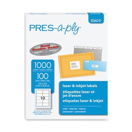 Avery Dennison LABEL, ADDRESS, 2X4, 1M/BX 30603